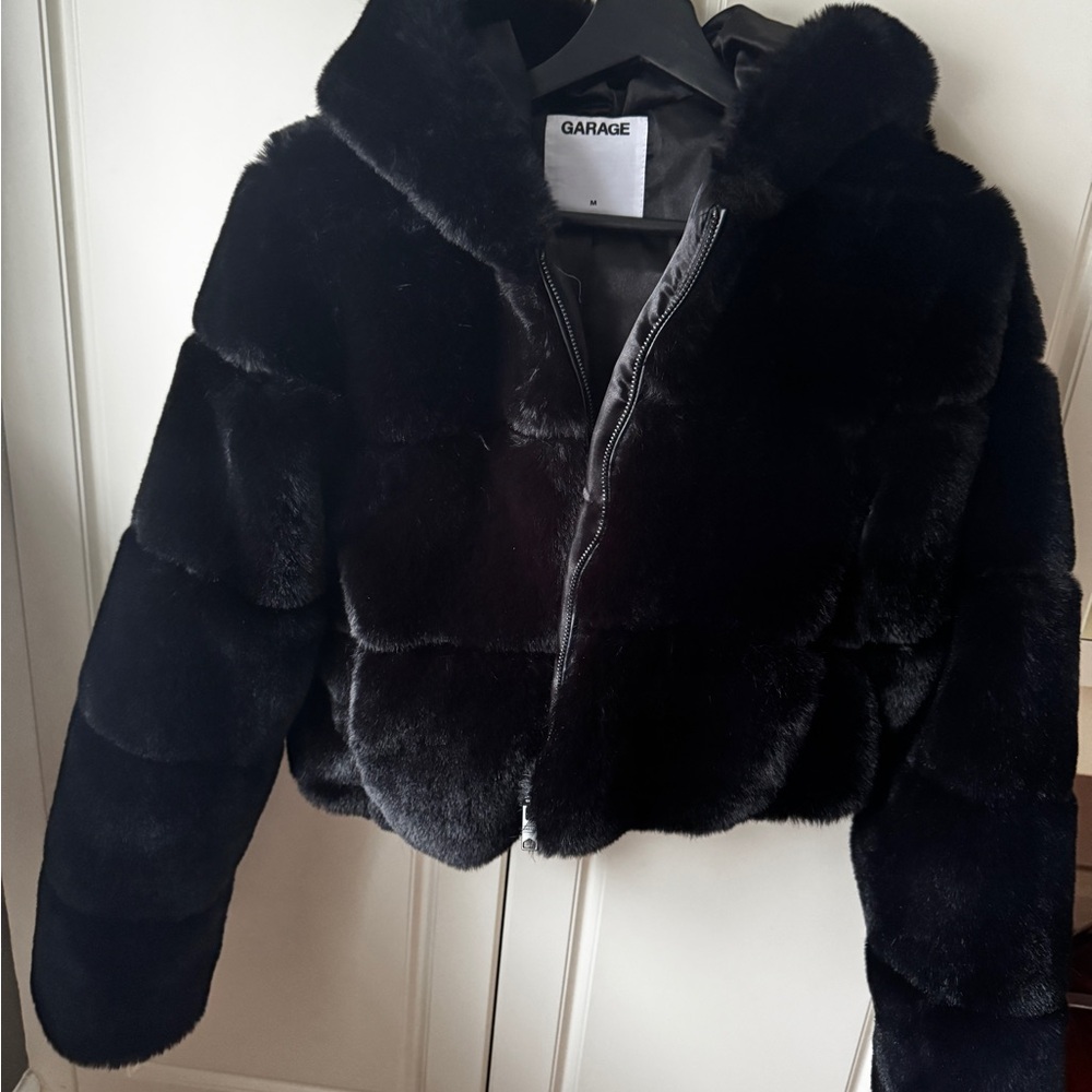 Garage Midnight Black Teddy Jacket